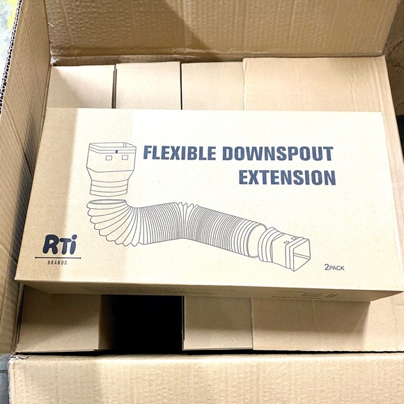 2 pack Downspout Extension. New in box, White - Picture 2 of 5